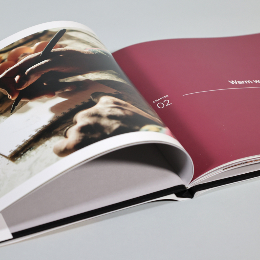 elegant hard cover printed wrapped book, this piece was beautifully designed and printed