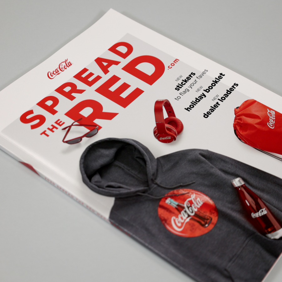 Cover of Staples Coca-Cola catalog Spread Red
